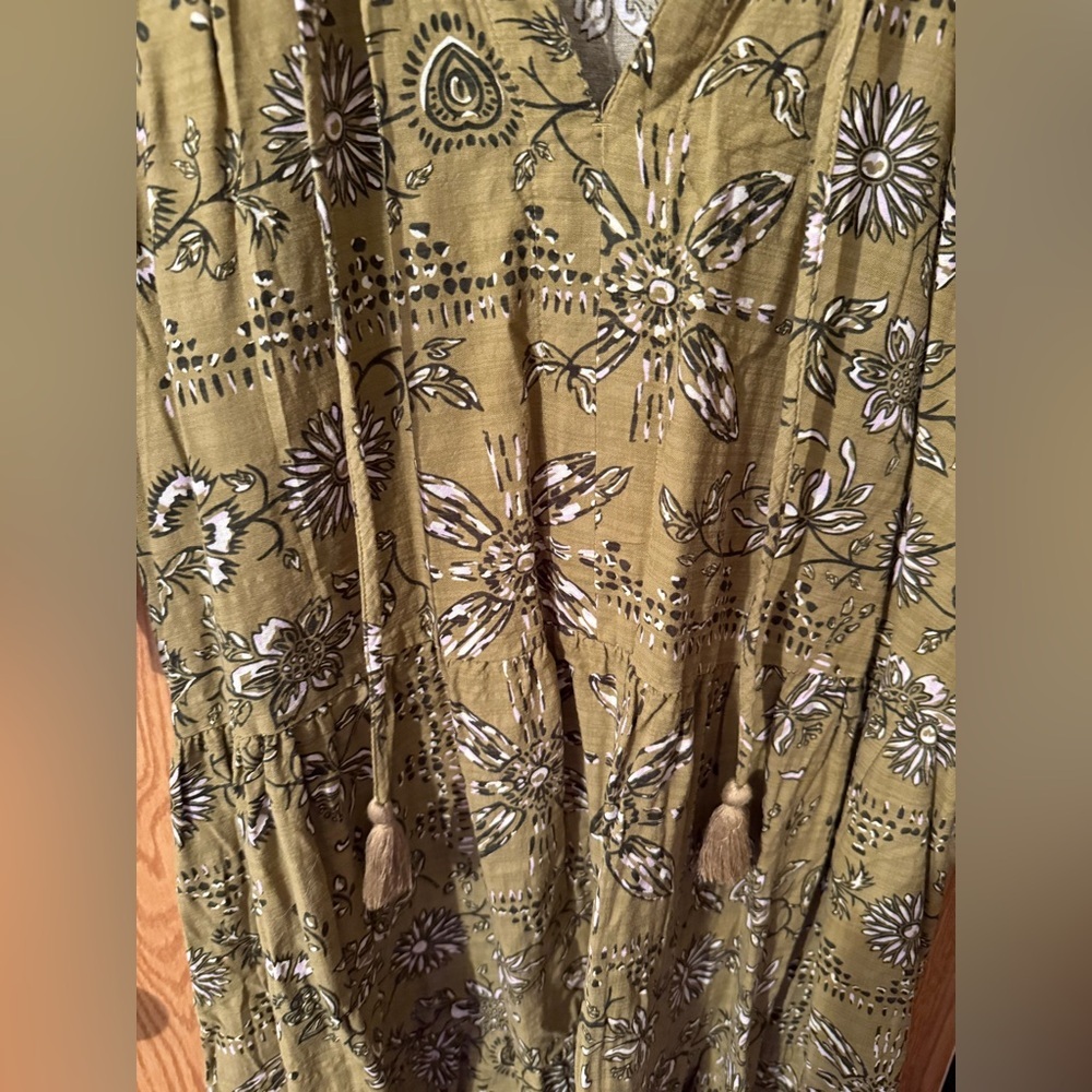 Sonoma Sage Green Floral Print Dress - Picture 2 of 8